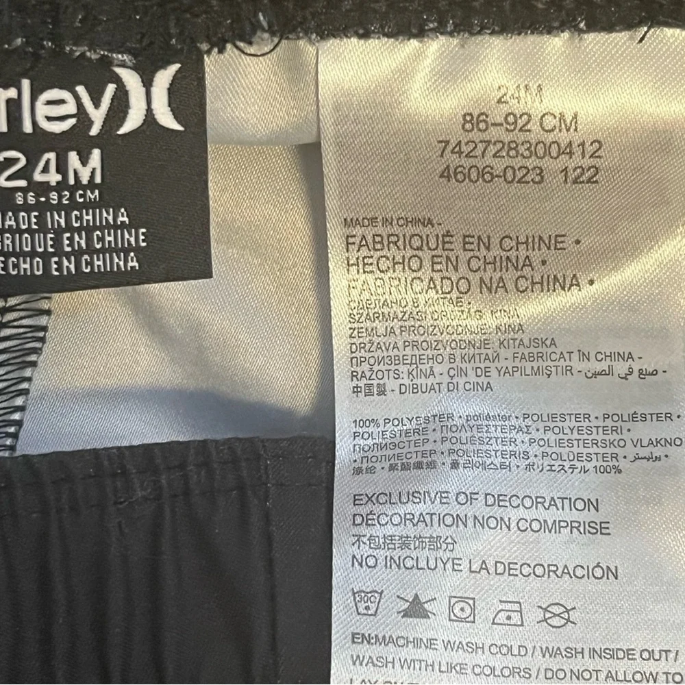 NWT Hurley 2 Piece Swim Shirt And Bathing Suit Trunks Set Shark Toddler 24 Month